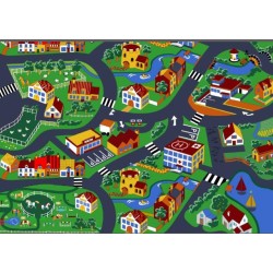 speelkleed  - speeltapijt - village fun -140 x 200 cm