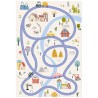 Country side speelkleed - 100 x 150 cm - speeltapijt - speelkleed - Play carpet - antislip - wasbaar