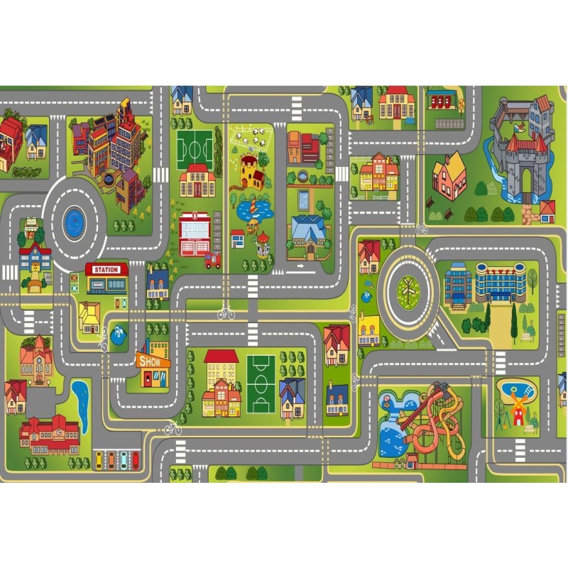 speelkleed playfun -140 x 200 cm - speeltapijt - speelmat - antislip - wasbaar