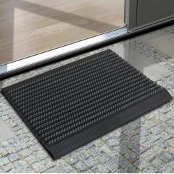 Hamat outline deurmat / buitenmat - 60 x 90 cm - zwart