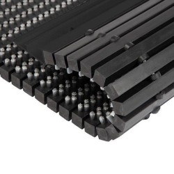 outline deurmat / buitenmat - schoonloopmat - zwart