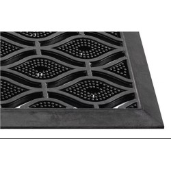 Rubber deurmat  - buitenmat - schraapmat - rubbermat - 45 x 75 cm