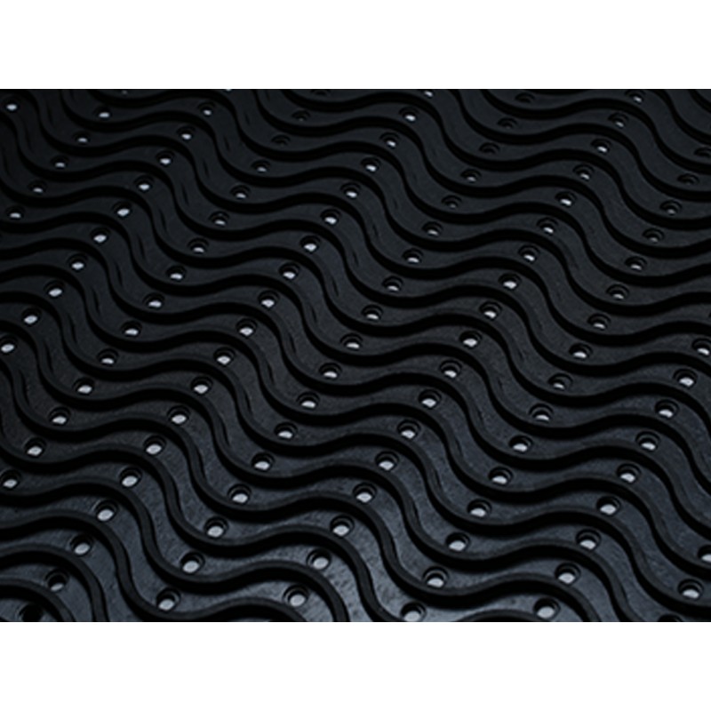 rubber deurmat - anti slip rubbermat - rubberen schoonloopmat - 90 x 150 cm - wave