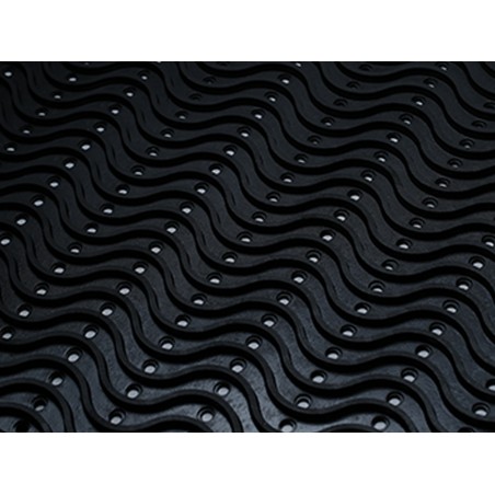 rubber deurmat - anti slip rubbermat - rubberen schoonloopmat - 90 x 150 cm - wave