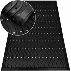 rubber deurmat - anti slip rubbermat - rubberen schoonloopmat - 90 x 150 cm - wave