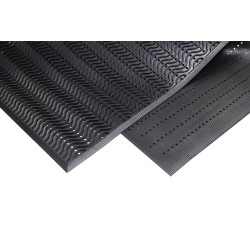 rubber deurmat - anti slip rubbermat - rubberen schoonloopmat - 90 x 150 cm - wave