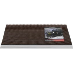 Outline deurmat / borstelmat voor buiten 60 x 40 cm - bruin