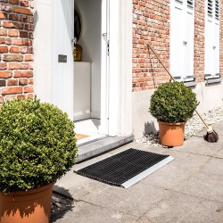 Outline deurmat - borstelmat voor buiten - 40 x 60 cm - antraciet / zwart