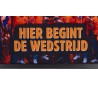 WK 2026 deurmat - schoonloopmat - hier begint de wedstrijd - 45 x 75 cm