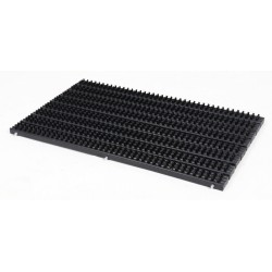 Deurmat buiten zwart  – Fantastic borstelmat - vuilafschraper - - 38,5x59 cm