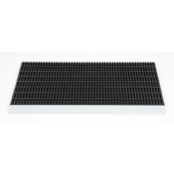 Deurmat / buitenmat – Fantastic - zwart - Black borstelmat aluminium - vuilafschraper