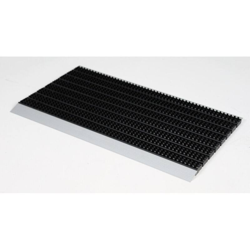 Deurmat / buitenmat – Fantastic - zwart - Black borstelmat aluminium - vuilafschraper