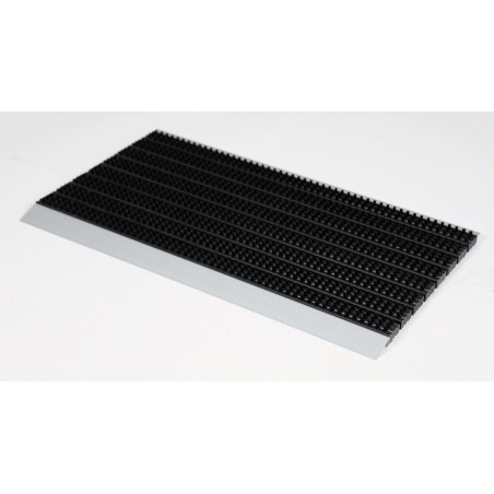 Deurmat / buitenmat – Fantastic - zwart - Black borstelmat aluminium - vuilafschraper