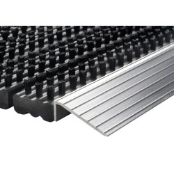 Deurmat / buitenmat – Fantastic - zwart - Black borstelmat aluminium - vuilafschraper