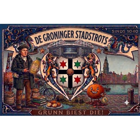 Groningen Wandtapijt "De Groninger Stadstrots" - 78 x 118 cm